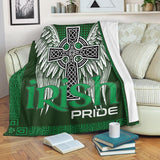 Fleece Blanket Irish Pride Celtic Cross Fleece Blanket Print 3D, Unisex, Kid, Adult | St Patrick's Day Gifts - Love Mine Gifts
