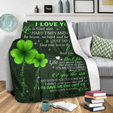 Irish Dad To My Daughter Fleece Blanket | St Patrick's Day Gifts | Gift For Daughter