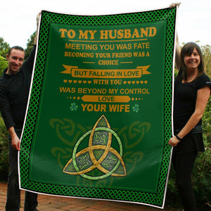 To My Husband Fleece Blanket | St Patrick's Day Gifts | Gift For Husband