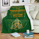 To My Husband Fleece Blanket | St Patrick's Day Gifts | Gift For Husband