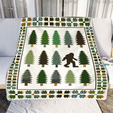 Fleece Blanket Bigfoot Forest Personalized Custom Name Date Fleece Blanket Print 3D, Unisex, Kid, Adult - Love Mine Gifts