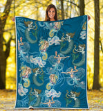 Fleece Blanket Lovely Mermaid Fleece Blanket Print 3D, Unisex, Kid, Adult - Love Mine Gifts