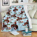 Fleece Blanket Awesome Cowboy Personalized Custom Name Date Fleece Blanket Print 3D, Unisex, Kid, Adult - Love Mine Gifts