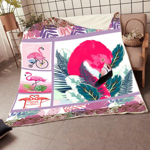 Fleece Blanket Gift For Flamingo Lover Fleece Blanket Print 3D, Unisex, Kid, Adult - Love Mine Gifts