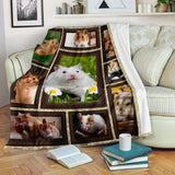 3D Hamsters Fleece Blanket