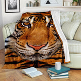 Fleece Blanket Amazing Tiger Personalized Custom Name Date Fleece Blanket Print 3D, Unisex, Kid, Adult - Love Mine Gifts