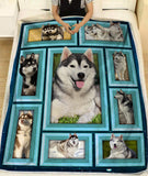 Fleece Blanket Amazing Siberian Husky Fleece Blanket Print 3D, Unisex, Kid, Adult - Love Mine Gifts