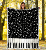 Fleece Blanket Piano Keyboard Fleece Blanket Print 3D, Unisex, Kid, Adult - Love Mine Gifts