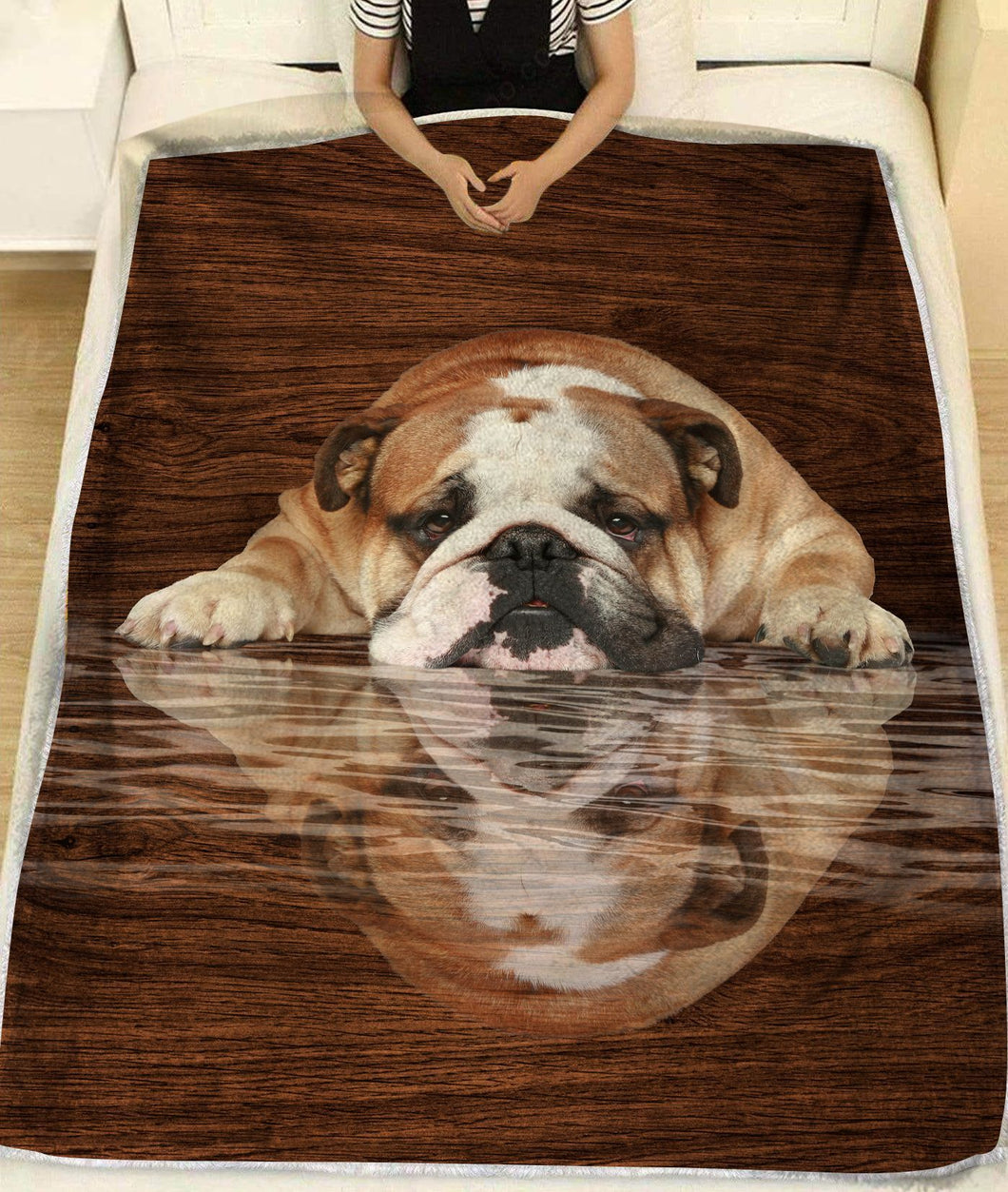 Dreaming Bulldog - Dog Fleece Blanket