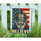 Bigfoot Believe American Flag | Garden Flag | Double Sided House Flag | Indoor Outdoor Decor