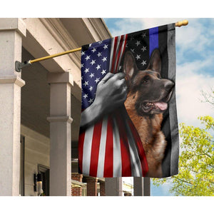 American Flag German Shepherd Flag | Garden Flag | Double Sided House Flag | Indoor Outdoor Decor