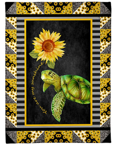Fleece Blanket Turtle - You Are My Sunshine Fleece Blanket Print 3D, Unisex, Kid, Adult | Gift For Turtles Lover - Love Mine Gifts