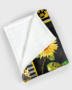 Fleece Blanket Turtle - You Are My Sunshine Fleece Blanket Print 3D, Unisex, Kid, Adult | Gift For Turtles Lover - Love Mine Gifts
