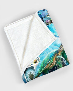 Fleece Blanket I Love Beautiful Turtles Fleece Blanket Print 3D, Unisex, Kid, Adult | Gift For Turtles Lover - Love Mine Gifts