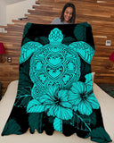 Fleece Blanket I Freaking Love Turtles Personalized Custom Name Date Fleece Blanket Print 3D, Unisex, Kid, Adult | Gift For Turtles Lover - Love Mine Gifts