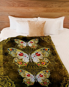 Fleece Blanket Beautiful Butterflies Fleece Blanket Print 3D, Unisex, Kid, Adult - Love Mine Gifts