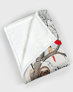Fleece Blanket Those We Love Don't Go Away Personalized Custom Name Date Fleece Blanket Print 3D, Unisex, Kid, Adult | Gift For Sloths Lover - Love Mine Gifts