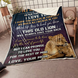 My Amazing Son Lion King Always Have Your Back Gift From Mom Fleece Blanket