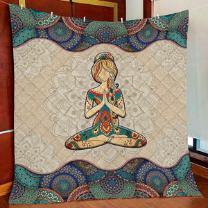 Fleece Blanket Yoga Mandala Gift Personalized Custom Name Date Fleece Blanket Print 3D, Unisex, Kid, Adult - Love Mine Gifts