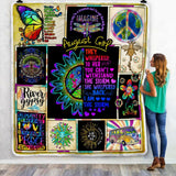 Fleece Blanket August Girl I Am The Storm Hippie Gift Fleece Blanket Print 3D, Unisex, Kid, Adult - Love Mine Gifts