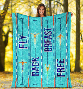 Fleece Blanket Swimming Fly Back Breast Free Fleece Blanket Print 3D, Unisex, Kid, Adult - Love Mine Gifts