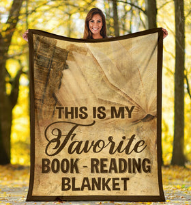 Fleece Blanket This Is My Favorite Book Reading Personalized Custom Name Date Fleece Blanket Print 3D, Unisex, Kid, Adult - Love Mine Gifts