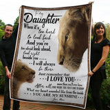 To My Daughter Lion King You Are My Sunshine Gift From Mom Fleece Blanket