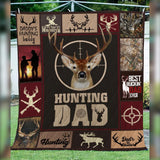 Hunting Deer Hunt Dad Fleece Blanket