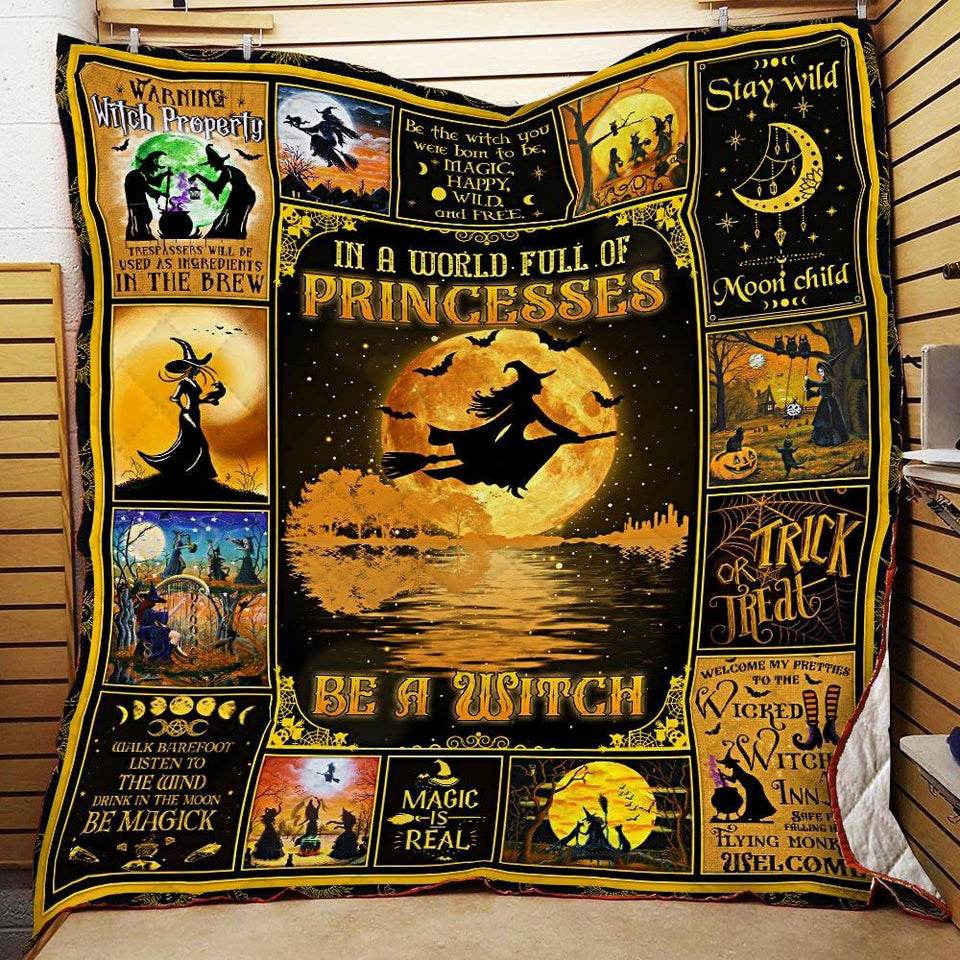 Be A Witch Halloween Fleece Blanket