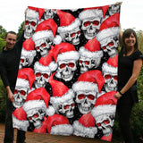 Fleece Blanket Skull Christmas Gift Fleece Blanket Print 3D, Unisex, Kid, Adult - Love Mine Gifts