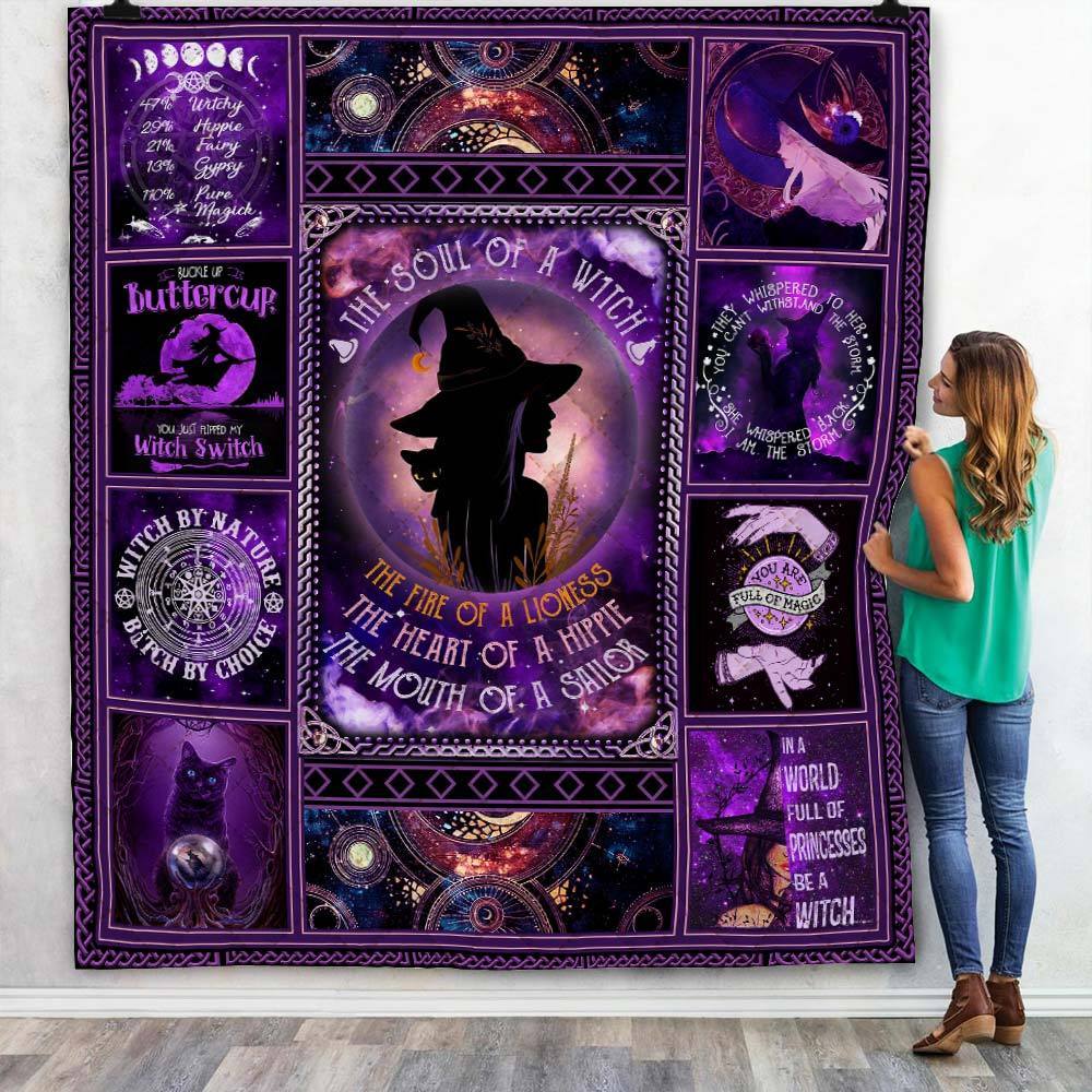 The Soul Of A Witch Halloween Fleece Blanket