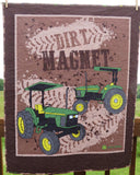 Fleece Blanket Dirt Magnet Tractor Personalized Custom Name Date Fleece Blanket Print 3D, Unisex, Kid, Adult - Love Mine Gifts