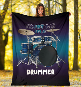 Fleece Blanket Trust Me I'm A Drummer Personalized Custom Name Date Fleece Blanket Print 3D, Unisex, Kid, Adult - Love Mine Gifts