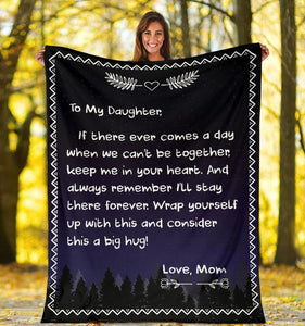 To My Daughter A Letter From Mom Fleece Blanket