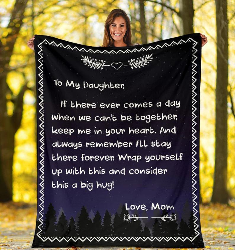 To My Daughter A Letter From Mom Fleece Blanket