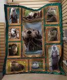Fleece Blanket Cute Otters For Otter Lovers Fleece Blanket Print 3D, Unisex, Kid, Adult - Love Mine Gifts