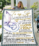 Elephant To My Son I Didn't Give You The Gift Of Life Life Gave Me The Gift Of You With All My Love Mom Fleece Blanket
