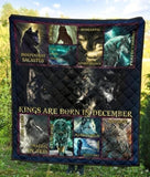 Fleece Blanket Kings Are Born In December Wolf Fleece Blanket Print 3D, Unisex, Kid, Adult - Love Mine Gifts