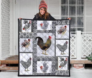 Fleece Blanket Chicken Rooster Fleece Blanket Print 3D, Unisex, Kid, Adult - Love Mine Gifts