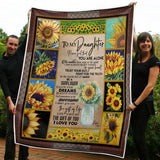 To My Daughter Sunflower Remembe To Be Awesome Gift From Mom Fleece Blanket