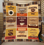 All You Need Is Love And More Coffee Fleece Blanket