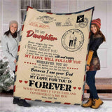 To My Daughter A Letter To Daughter Love From Dad Fleece Blanket