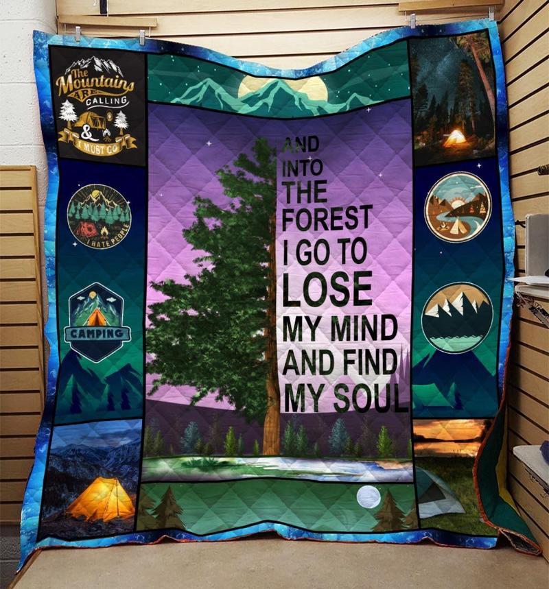 Fleece Blanket Camping Into The Forest I Go To Personalized Custom Name Date Fleece Blanket Print 3D, Unisex, Kid, Adult - Love Mine Gifts