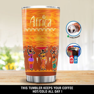 Tumbler Personalized Beautiful Girl Africa Stainless Steel Tumbler Travel Customize Name, Text, Number, Image - Love Mine Gifts