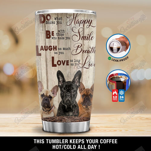 Tumbler Personalized French Bulldog Love Ni2912093Dd Stainless Steel Tumbler Customize Name, Text, Number - Love Mine Gifts