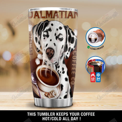 Tumbler Personalized Dalmatian Coffee Ni2912108Dd Stainless Steel Tumbler Customize Name, Text, Number - Love Mine Gifts