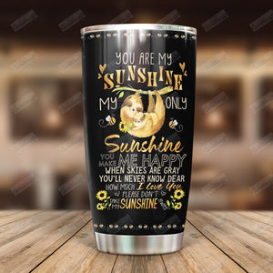 Tumbler Personalized Sloth My Sunshine Ni3012005Ll Stainless Steel Tumbler Customize Name, Text, Number - Love Mine Gifts