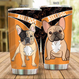 Tumbler Personalized Bulldog Nc3012176Cl Stainless Steel Tumbler Customize Name, Text, Number - Love Mine Gifts