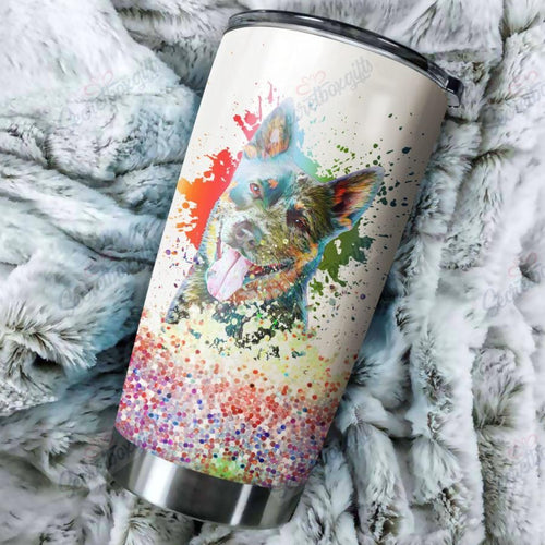 Tumbler Personalized Australian Cattle Dog Nc3012002Cl Stainless Steel Tumbler Customize Name, Text, Number - Love Mine Gifts