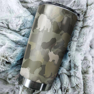 Tumbler Personalized Chow Chow Camo Nc3012123Cl Stainless Steel Tumbler Customize Name, Text, Number - Love Mine Gifts